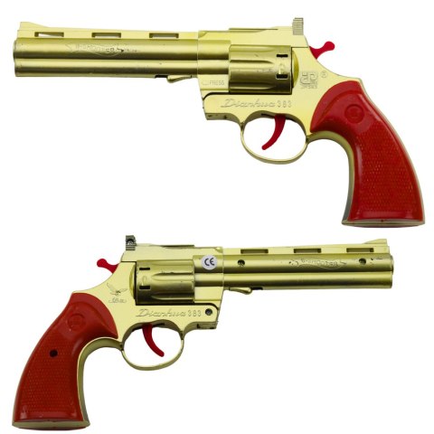 Rewolwer Na Kapiszony Pistolet Rekwizyt Dźwięk Strzału Złoty Rewolwer Na Kapiszony Pistolet Rekwizyt Dźwięk Strzału Złoty