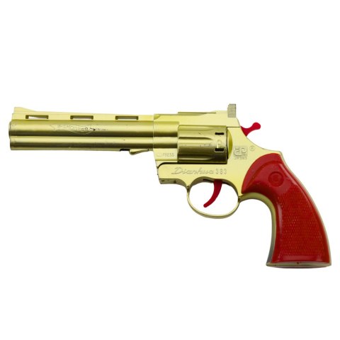 Rewolwer Na Kapiszony Pistolet Rekwizyt Dźwięk Strzału Złoty Rewolwer Na Kapiszony Pistolet Rekwizyt Dźwięk Strzału Złoty