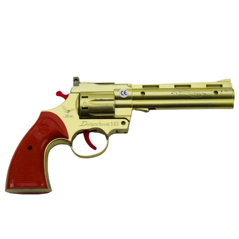 Rewolwer Na Kapiszony Pistolet Rekwizyt Dźwięk Strzału Złoty Rewolwer Na Kapiszony Pistolet Rekwizyt Dźwięk Strzału Złoty
