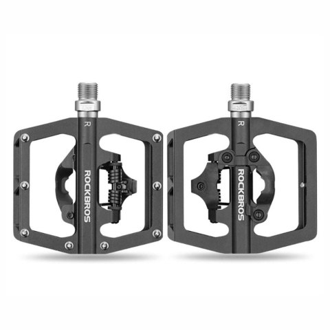 Zestaw pedałów rowerowych MTB z zatrzaskami SPD Shimano - czarne Zestaw pedałów rowerowych MTB z zatrzaskami SPD Shimano - czarne