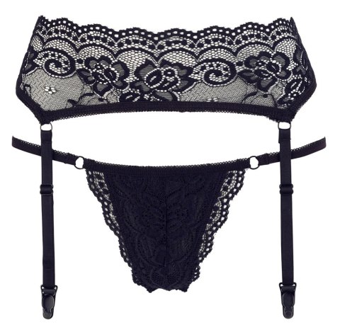Cottelli LINGERIE - Seksowny Koronkowy Pas Do Pończoch I Stringi Czarne M Cottelli LINGERIE - Seksowny Koronkowy Pas Do Pończoch I Stringi Czarne M