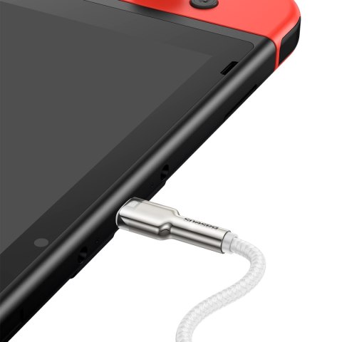 Kabel przewód USB-C - USB-C Series Metal Data PD QC SCP 100W 5A 1m - biały