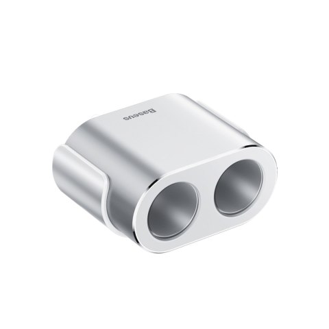 Rozdzielacz samochodowy 2x gniazdo zapalniczki 80W 2x USB-A 3.1A - srebrny