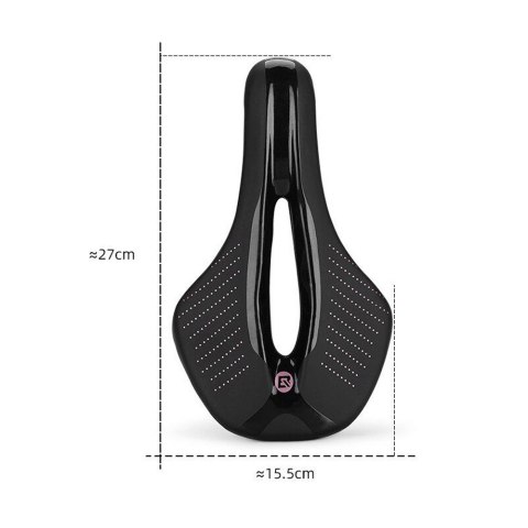 Siodełko rowerowe piankowe MTB z otworem anatomicznym - czarne Siodełko rowerowe piankowe MTB z otworem anatomicznym - czarne