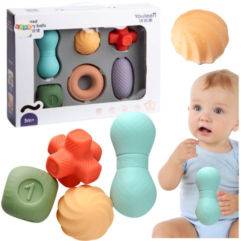 Zestaw Miękkich Zabawek Sensorycznych Klocki Kolorowe 6szt Zestaw Miękkich Zabawek Sensorycznych Klocki Kolorowe 6szt