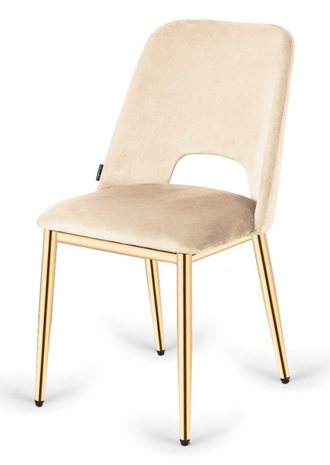 Krzesło tapicerowane GOTI CREAM VELVET GOLD Krzesło tapicerowane GOTI CREAM VELVET GOLD