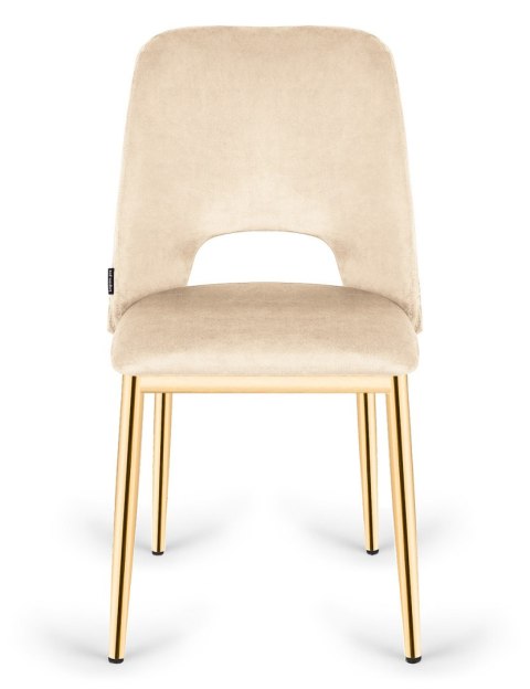 Krzesło tapicerowane GOTI CREAM VELVET GOLD Krzesło tapicerowane GOTI CREAM VELVET GOLD