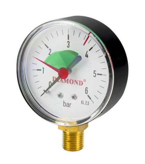 MANOMETR TECHNICZNY ŚR. 63MM 0-6 BAR GW 2/5 MANOMETR TECHNICZNY ŚR. 63MM 0-6 BAR GW 2/5