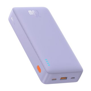 Powerbank 20000mAh Airpow Fast Charge 20W z kablem USB USB-C 50cm - fioletowy