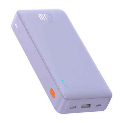 Powerbank 20000mAh Airpow Fast Charge 20W z kablem USB USB-C 50cm - fioletowy