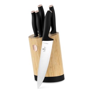 ZESTAW NOŻY BERLINGER HAUS BH-2752 BLACK ROSE W BLOKU BAMBUSOWYM