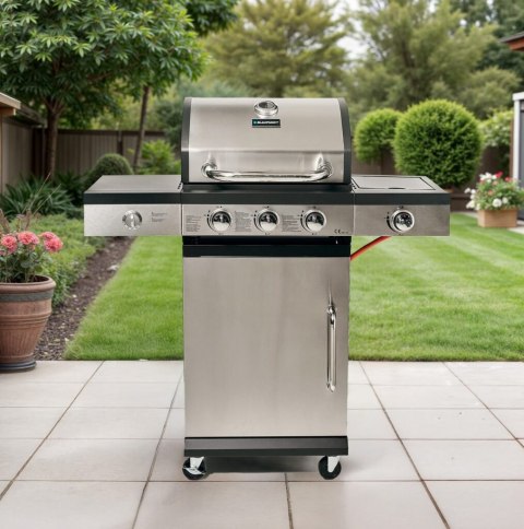GRILL GAZOWY 3+1 STAL NIERDZEWNA 9,3KW GRILL GAZOWY 3+1 STAL NIERDZEWNA 9,3KW