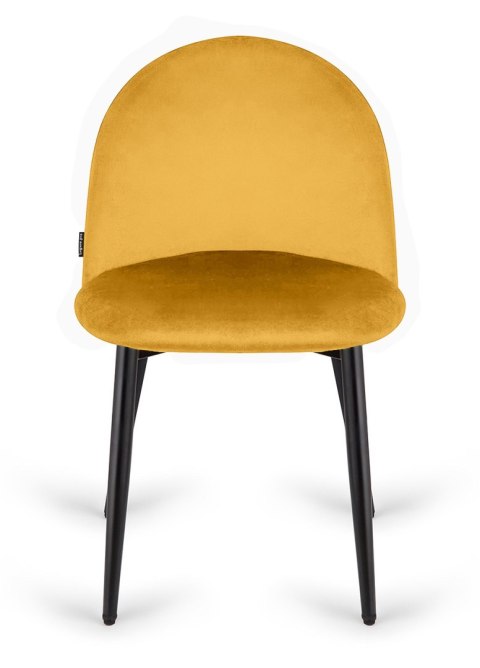 Krzesło tapicerowane GLORIA MUSTARD VELVET