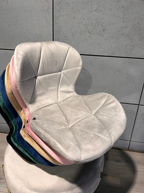 Krzesło tapicerowane VASTO GREY VELVET SMOKE