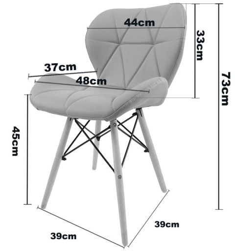 Krzesło tapicerowane VASTO GREY VELVET