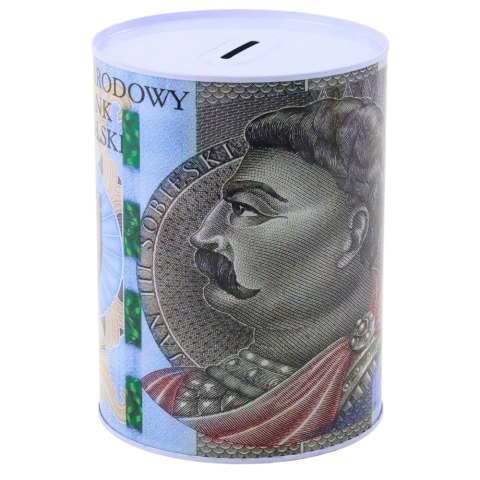 Skarbonka Metalowa Puszka Banknot 500 Złotych 16x12cm Skarbonka Metalowa Puszka Banknot 500 Złotych 16x12cm