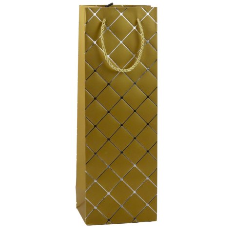 Torba Prezentowa Na Wino Butelkę Papierowa Srebrne Elementy 35 x 12 x 9 cm Torba Prezentowa Na Wino Butelkę Papierowa Srebrne Elementy 35 x 12 x 9 cm