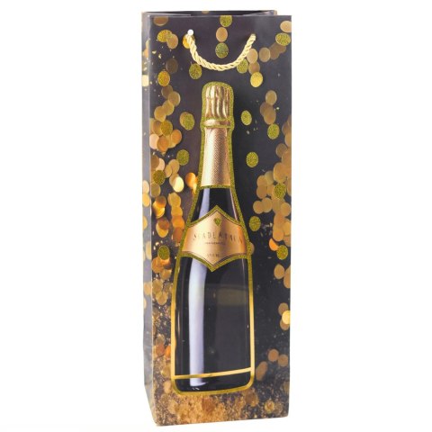 Torba Prezentowa Na Wino Butelkę Papierowa Szampan 35 x 12 x 9 cm Torba Prezentowa Na Wino Butelkę Papierowa Szampan 35 x 12 x 9 cm