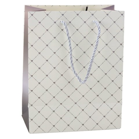 Torba Prezentowa Papierowa Błyszczące Serduszka 23 x 18 x 10,5 cm Torba Prezentowa Papierowa Błyszczące Serduszka 23 x 18 x 10,5 cm