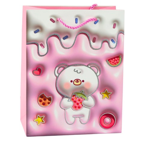 Torba Prezentowa Papierowa Miś Pastelowe Kolory 23 x 18 x 10,5 cm Torba Prezentowa Papierowa Miś Pastelowe Kolory 23 x 18 x 10,5 cm