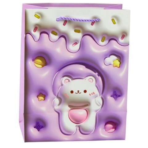 Torba Prezentowa Papierowa Miś Pastelowe Kolory 23 x 18 x 10,5 cm Torba Prezentowa Papierowa Miś Pastelowe Kolory 23 x 18 x 10,5 cm