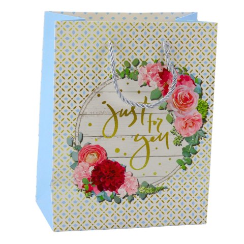 Torba Prezentowa Wzory Kwiaty Best Wishes 23 x 18 x 10,5 cm Torba Prezentowa Wzory Kwiaty Best Wishes 23 x 18 x 10,5 cm