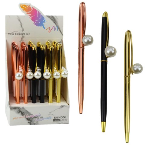 Długopis Metalowy Automatyczny Perła Niebieski Tusz 1.0mm Długopis Metalowy Automatyczny Perła Niebieski Tusz 1.0mm