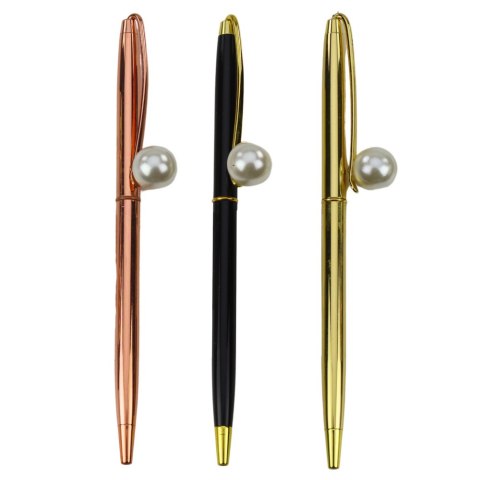 Długopis Metalowy Automatyczny Perła Niebieski Tusz 1.0mm Długopis Metalowy Automatyczny Perła Niebieski Tusz 1.0mm
