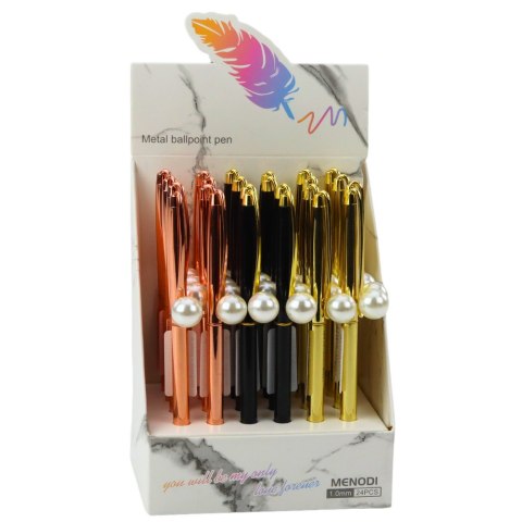 Długopis Metalowy Automatyczny Perła Niebieski Tusz 1.0mm Długopis Metalowy Automatyczny Perła Niebieski Tusz 1.0mm