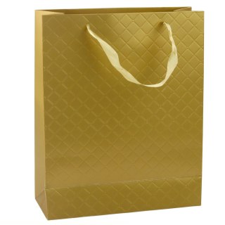 Torba Prezentowa Papierowa Złota Elegancka 32 x 26 x 12cm