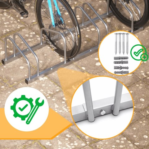 Stojak rowerowy na 5 rowerów uniwersalny opony 35-60mm ścienny podłogowy