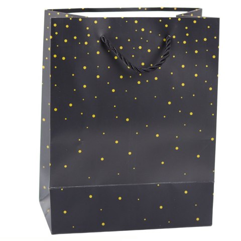 Torba Prezentowa Ze Złotymi Kropkami 23 x 18 x 10,5 cm Torba Prezentowa Ze Złotymi Kropkami 23 x 18 x 10,5 cm