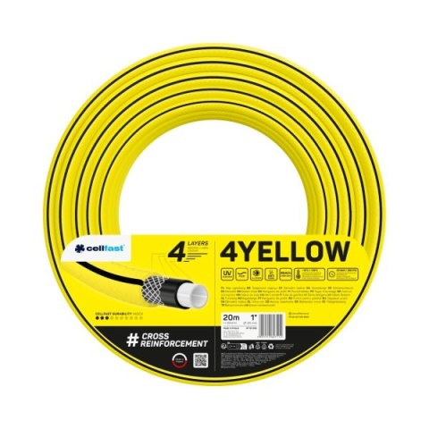 WĄŻ OGRODOWY 4 YELLOW 1'' 20M