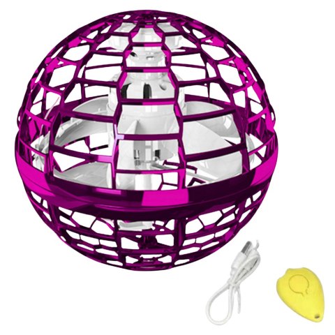Latająca Wirująca Kula Flynova Sterowana Ręką Różowa LED 10 cm Latająca Wirująca Kula Flynova Sterowana Ręką Różowa LED 10 cm