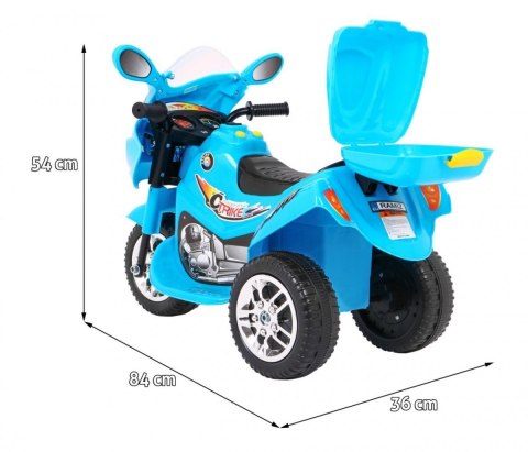 Motorek Trójkołowy BJX-088 elektryczny dla najmłodszych Niebieski + Dźwięki + Światła Motorek Trójkołowy BJX-088 elektryczny dla najmłodszych Niebieski + Dźwięki + Światła