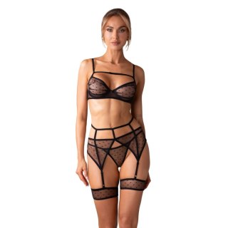Obsessive - Zestaw Nuites pas + stringi + biustonosz 2xl/3xl