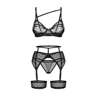 Obsessive - Zestaw Nuites pas + stringi + biustonosz 2xl/3xl