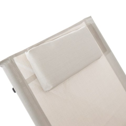 Leżak OGRODOWY bujany DESIGNERSKI beżowy textilene 150 kg elegancki na lata Leżak OGRODOWY bujany DESIGNERSKI beżowy textilene 150 kg elegancki na lata