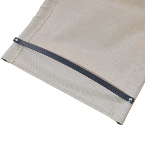 Leżak OGRODOWY bujany DESIGNERSKI beżowy textilene 150 kg elegancki na lata Leżak OGRODOWY bujany DESIGNERSKI beżowy textilene 150 kg elegancki na lata