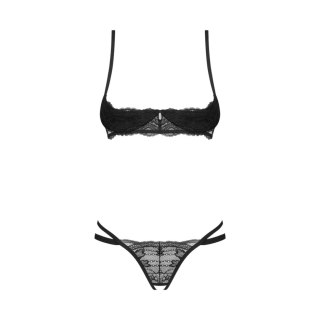 Obsessive - Zestaw dwuczęściowy Nutris stringi z otwartym krokiem + biustonosz xl/2xl