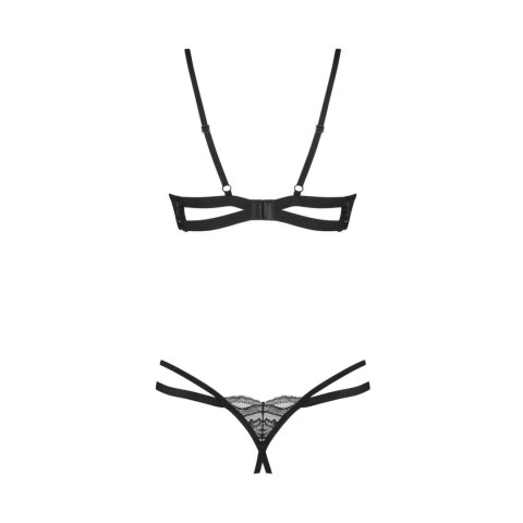 Obsessive - Zestaw dwuczęściowy Nutris stringi z otwartym krokiem + biustonosz xl/2xl Obsessive - Zestaw dwuczęściowy Nutris stringi z otwartym krokiem + biustonosz xl/2xl