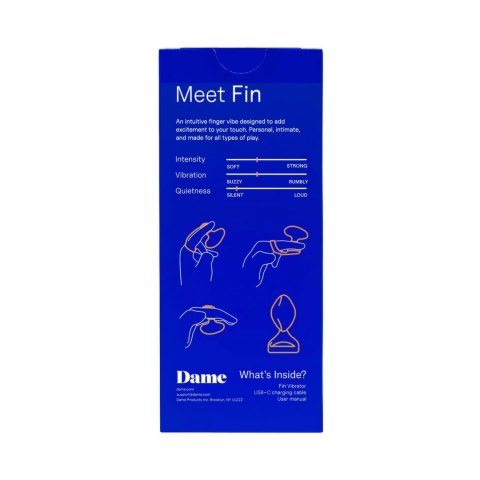 Dame - Wibrator na palec - ładowany USB - Fin 2.0 Dame - Wibrator na palec - ładowany USB - Fin 2.0