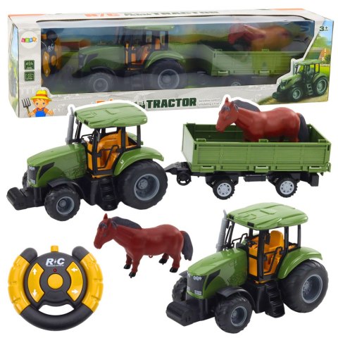 Zestaw Traktor Z Przyczepą i Koniem Zdalnie Sterowany RC Zestaw Traktor Z Przyczepą i Koniem Zdalnie Sterowany RC