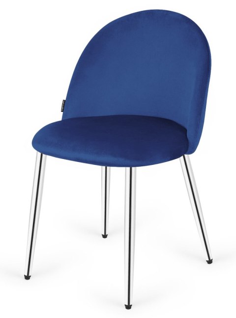 Krzesło tapicerowane GLORIA BLUE VELVET SILVER Krzesło tapicerowane GLORIA BLUE VELVET SILVER