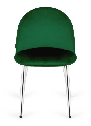 Krzesło tapicerowane GLORIA GREEN VELVET SILVER