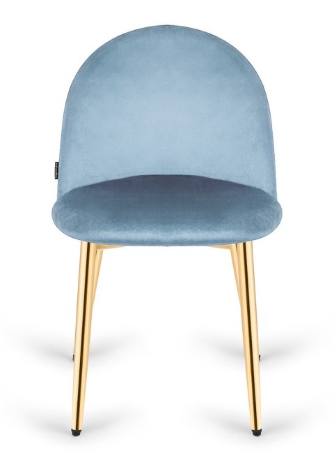 Krzesło tapicerowane GLORIA LIGHT BLUE VELVET GOLD Krzesło tapicerowane GLORIA LIGHT BLUE VELVET GOLD