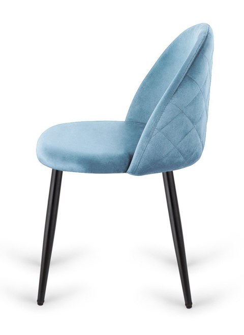Krzesło tapicerowane GLORIA LIGHT BLUE VELVET Krzesło tapicerowane GLORIA LIGHT BLUE VELVET