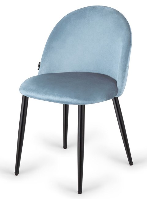 Krzesło tapicerowane GLORIA LIGHT BLUE VELVET Krzesło tapicerowane GLORIA LIGHT BLUE VELVET