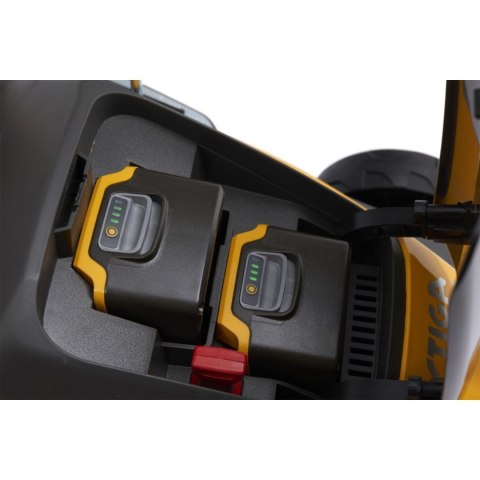 STIGA Kosiarka Akumulatorowa 38cm 2x20V 4Ah + Podwójna Ładowarka Cicha