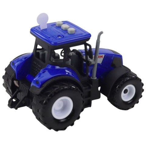 Traktor Farmerski Rolniczy Światła Dźwięki Niebieski 1:36 Traktor Farmerski Rolniczy Światła Dźwięki Niebieski 1:36
